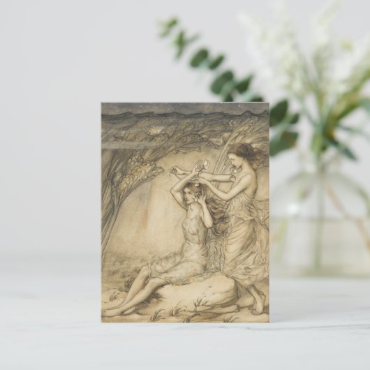 Arthur Rackham - Sabrina Fair Postcard Postkarte (Stehend Vorderseite)