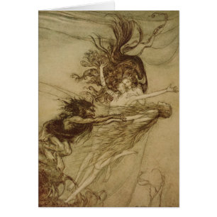 Arthur Rackham The Rhinemaidens teasing Alberich