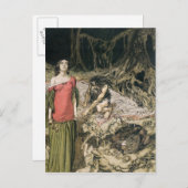 Arthur Rackham The Wooing | of Grimhilde, the Moth Postkarte (Vorne/Hinten)