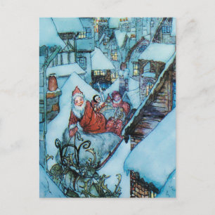 Arthur Rackham Weihnachtsabend Kunst Postkarte
