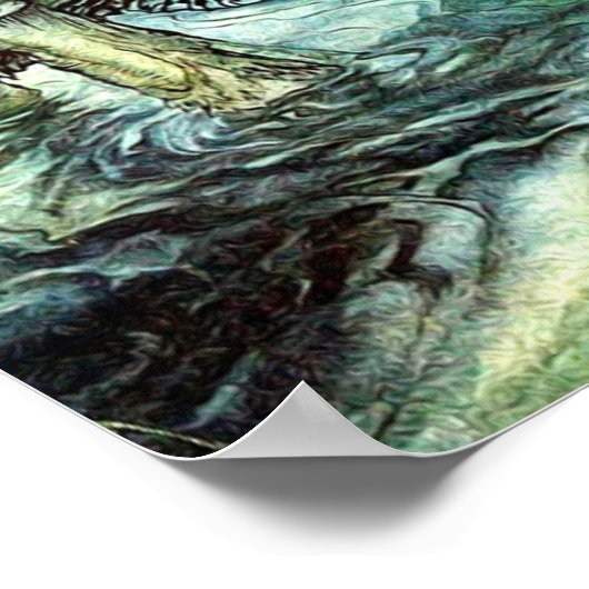 Arthur Rackhams Feen, blau Poster (Ecke)