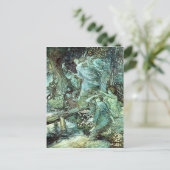 Arthur Rackhams Feen, blau Postkarte (Stehend Vorderseite)