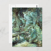 Arthur Rackhams Feen, blau Postkarte (Vorne/Hinten)