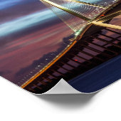 Arthur Ravenal Bridge bei Nacht Poster (Ecke)