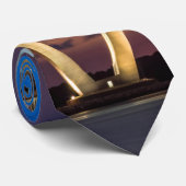 Arthur Ravenel Bridge at Night Neck Tie Krawatte (Gerollt)