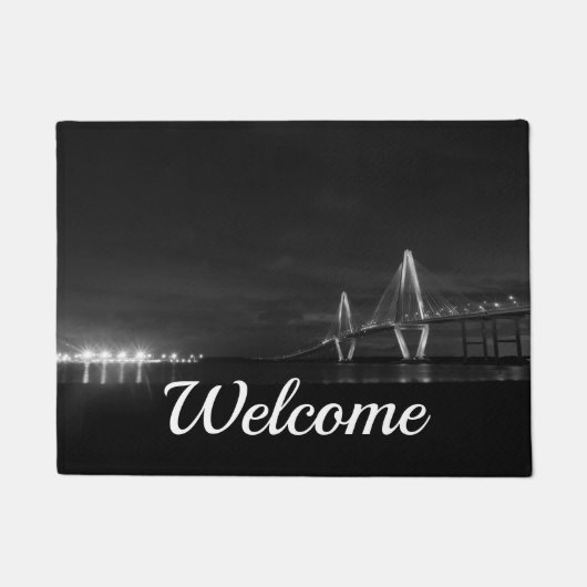 Arthur Ravenel Night Grayscale Welcome Doormat Fußmatte (Vorderseite)