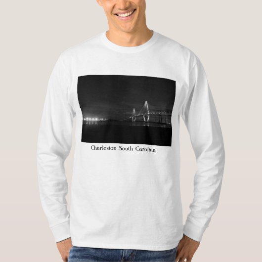Arthur Ravenel Night Pano Grayscale T-Shirt (Vorderseite)