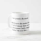 Arthur Rimbaud Bonne Pensée du Matin Poem Kaffeetasse (Vorderseite Links)