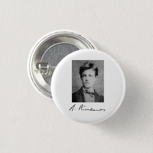 Arthur Rimbaud Button (Vorne & Hinten)
