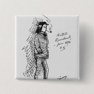 Arthur Rimbaud im Juni 1872 Button