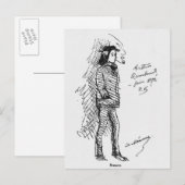 Arthur Rimbaud Juni 1872 Postkarte (Vorne/Hinten)