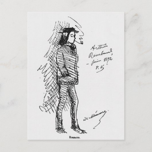 Arthur Rimbaud Juni 1872 Postkarte (Vorderseite)