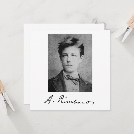 Arthur Rimbaud Karte (Vorderseite/Rückseite Beispiel)