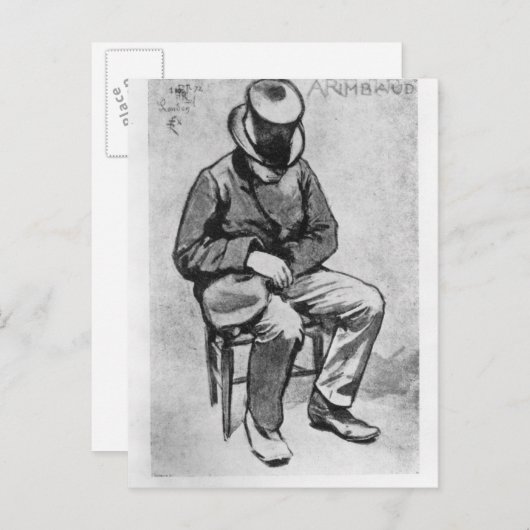 Arthur Rimbaud Postkarte (Vorne/Hinten)