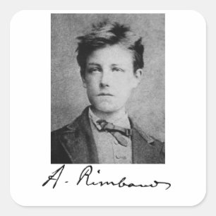 Arthur Rimbaud Quadratischer Aufkleber