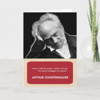 Arthur Schopenhauer Anti-Valentine-Tageskarte