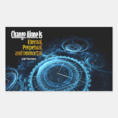 Arthur Schopenhauer Inspiration Zitat "Wandel" Rechteckiger Aufkleber (Vorderseite)