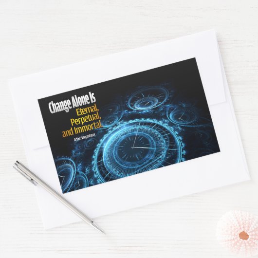 Arthur Schopenhauer Inspiration Zitat "Wandel" Rechteckiger Aufkleber (Umschlag)