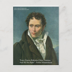 Arthur Schopenhauer "Nationen spotten" Zitate Gesc Postkarte