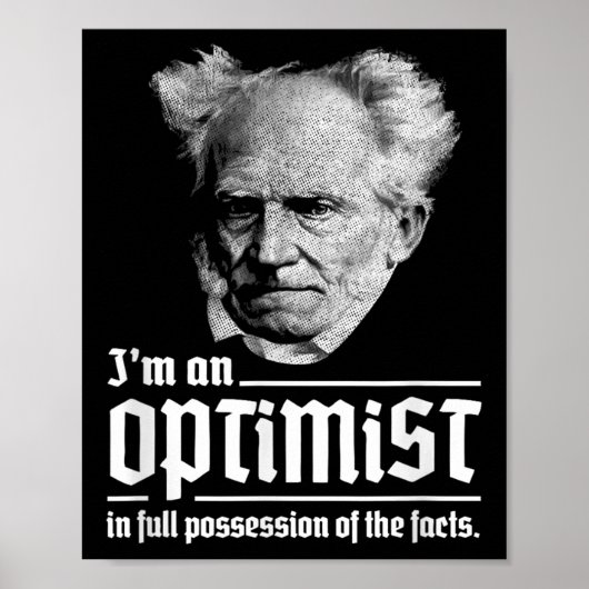 Arthur Schopenhauer Pessimismus Pessimist P Poster (Vorne)