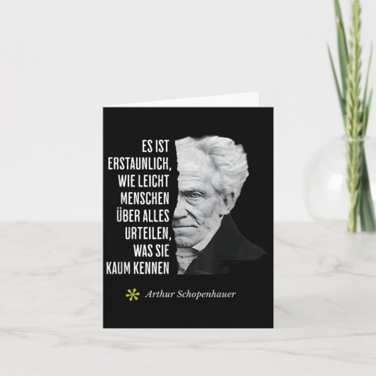 Arthur Schopenhauer Philosophie Zitat Geburtstag F Karte (Vorderseite)