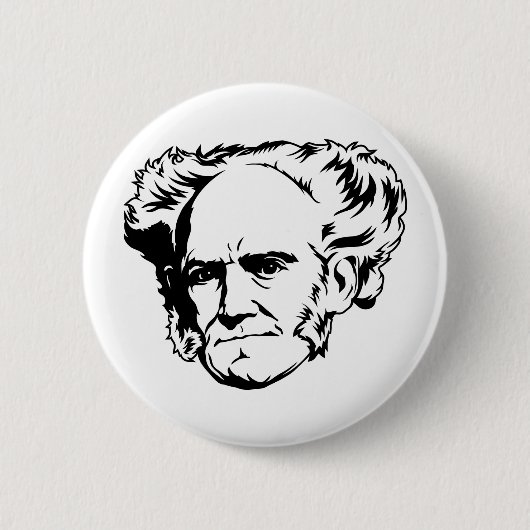 Arthur Schopenhauer-Porträt Button (Vorderseite)