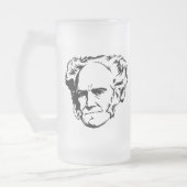 Arthur Schopenhauer-Porträt Mattglas Bierglas (Links)