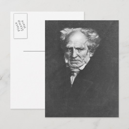 Arthur Schopenhauer Postkarte (Vorne/Hinten)