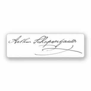 Arthur Schopenhauer Signature Aufkleber
