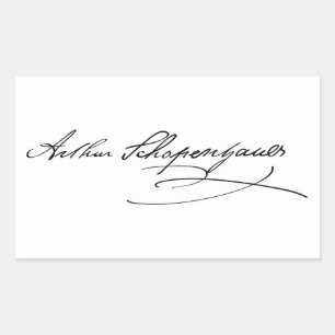 Arthur Schopenhauer Signature Rechteckiger Aufkleber
