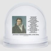 Arthur Schopenhauer Talent gegen Genius Zitat Schneekugeln (Vorderseite)