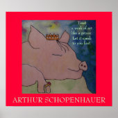Arthur Schopenhauer Zitat - POSTER (Vorne)