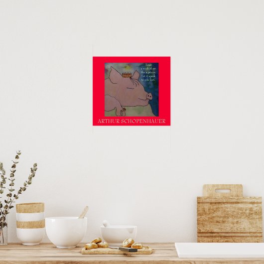 Arthur Schopenhauer Zitat - POSTER (Küche)
