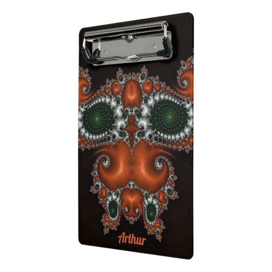 ARTHUR ~ Schwarz, Rot, Grün und Weiß Mini Klemmbrett (Gewinkelt2)