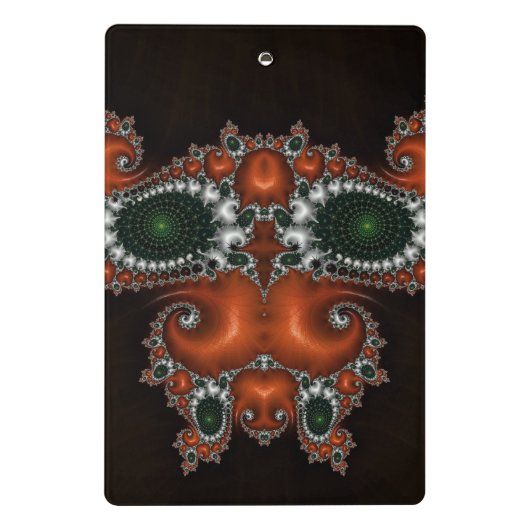 ARTHUR ~ Schwarz, Rot, Grün und Weiß Mini Klemmbrett (Rückseite)