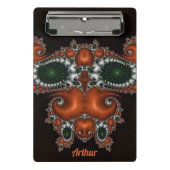 ARTHUR ~ Schwarz, Rot, Grün und Weiß Mini Klemmbrett (Vorderseite)