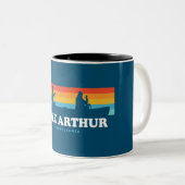 Arthur-See Pennsylvania Canoe Zweifarbige Tasse (VorderseiteRechts)
