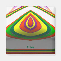 ARTHUR ~ SQUARE EYE 3D Fraktal Green Yellow ~