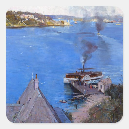 Arthur Streeton Arthur Streeton McMahon's Point Quadratischer Aufkleber (Vorderseite)