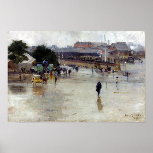 Arthur Streeton Bahnhof Redfern Poster (Vorne)