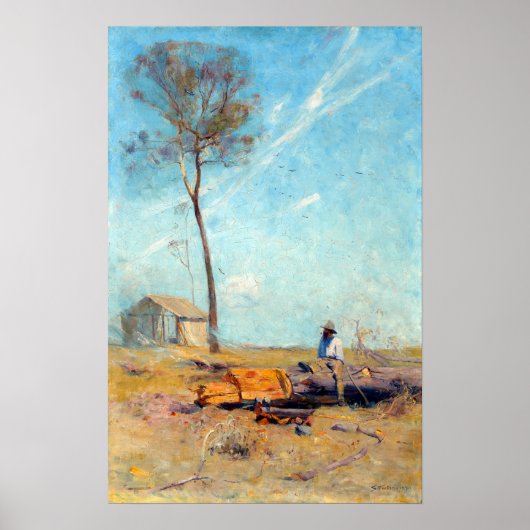Arthur Streeton Die Hütte des Selektors Poster (Vorne)