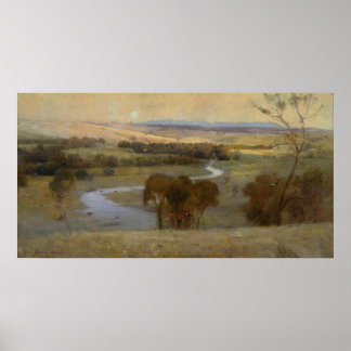 Arthur Streeton - 'Still_glides_the stream' und_sh Poster
