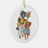 Arthur Thiele Cats Bearing Geschenke Keramikornament (Rechts)
