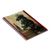 Arthur Thiele Comic Poodle bei Pub Spiral Notebook Notizblock (Rechte Seite)