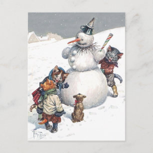 Arthur Thiele - Kätzchen-Spiel-Verstecken Feiertagspostkarte