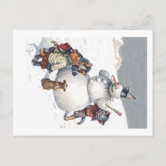 Arthur Thiele - Kätzchen spielen versteckt und suc Postkarte (Vorderseite)