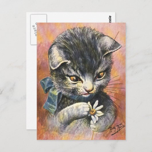 Arthur Thiele - Katze in Liebe Postkarte (Vorne/Hinten)