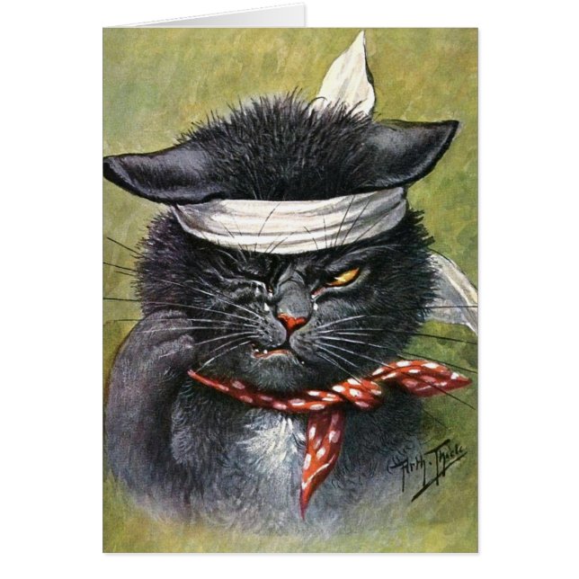 Arthur Thiele - Katze mit Zahnschmerzen (Vorne)