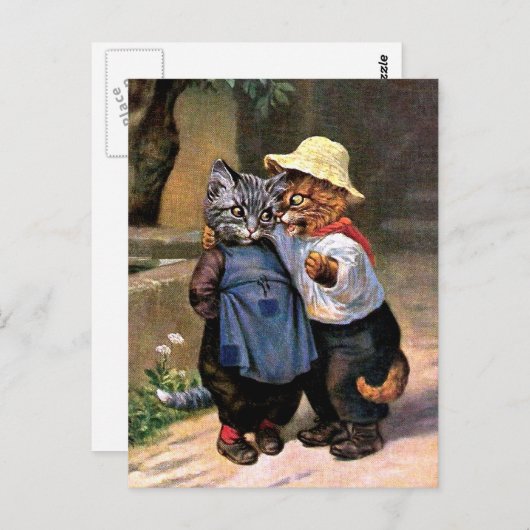 Arthur Thiele - Liebliche Katzen Postkarte (Vorne/Hinten)