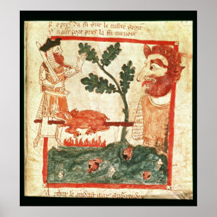 Arthur trifft auf das Riesenrösten eines Schweins  Poster